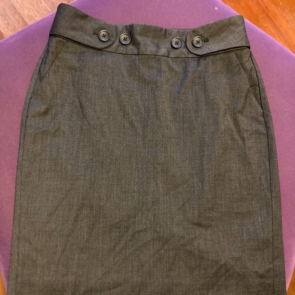 Banana Republic Gray Pencil Skirt with Pockets